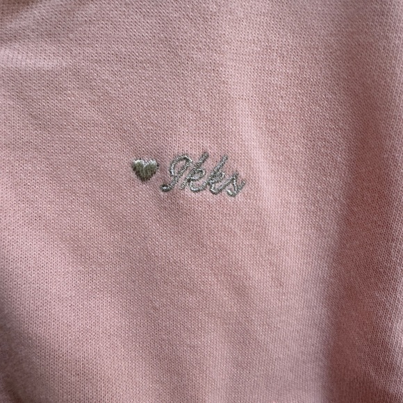 Ikks 3T Girls Orange/Peach/Apricot Zip-Up Hoodie Sweatshirt with Lace Trim - Picture 2 of 6